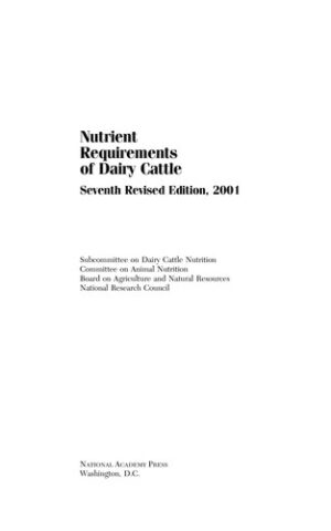 Nutrients Requirements of Dairy Catttle