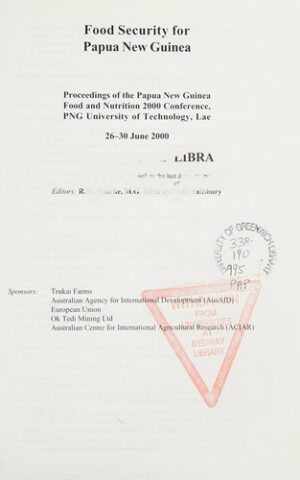 Food Security For Papua New Guinea, ACIAR Proceedings No.99