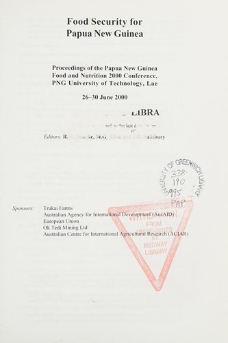 Food Security For Papua New Guinea, ACIAR Proceedings No.99
