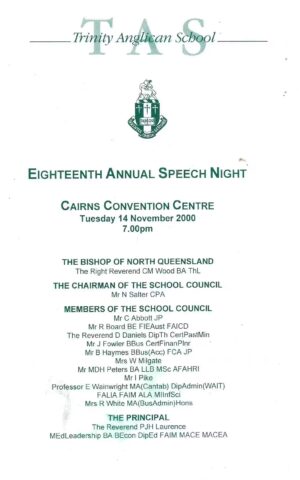 Eighteenth Annual Speech Night