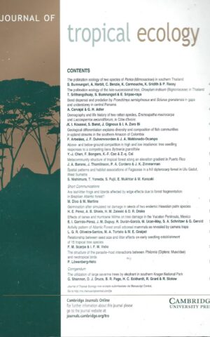 Journal of Tropical Ecology, Volume 24/Part 5/September 2008
