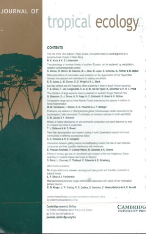 Journal of Tropical Ecology, Volume 24/Part 3/May 2008