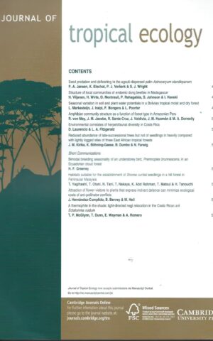 Journal of Tropical Ecology, Volume 26/Part 5/September 2010