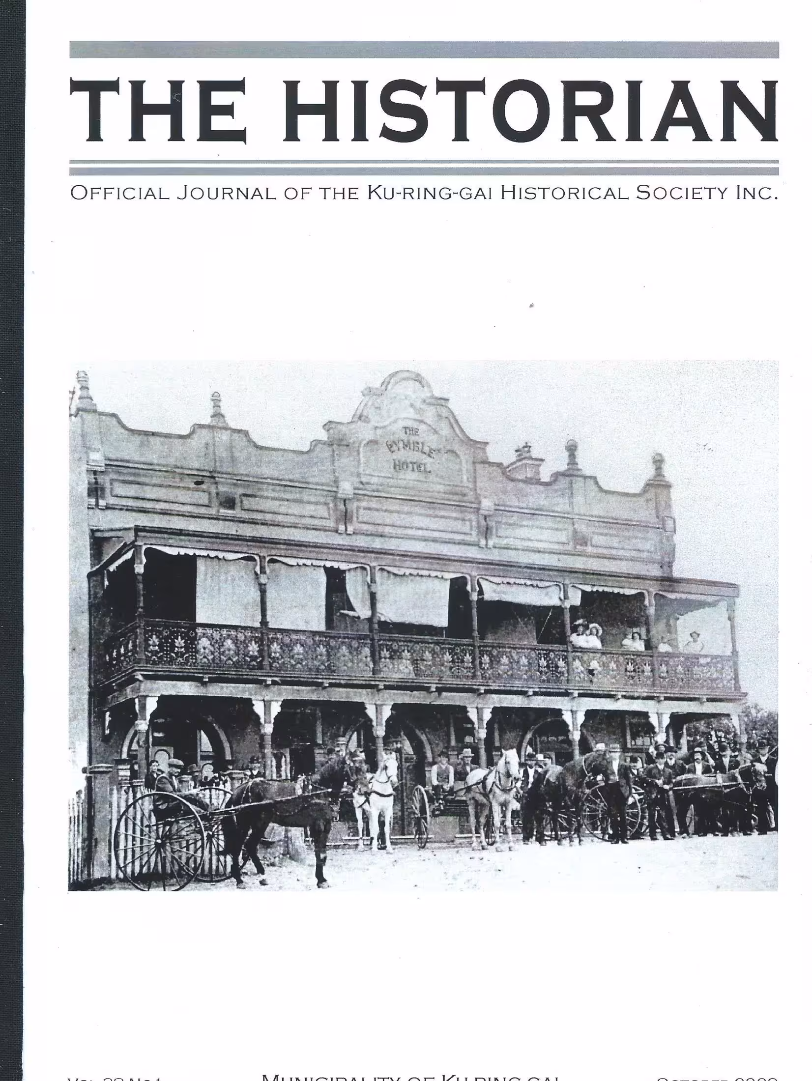 The Historian, Official Journal of the Ku-ring-gai Historical Society Inc., Vol.38