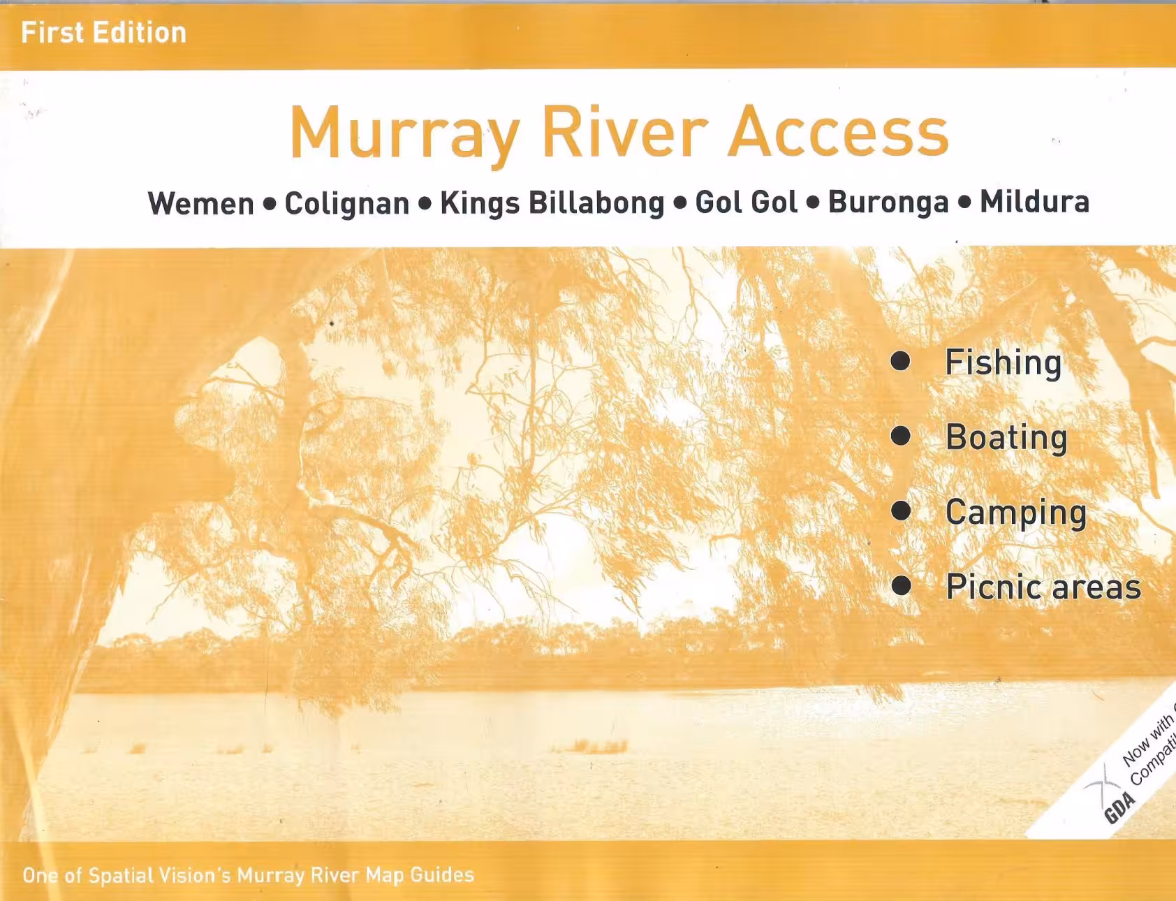 The Murray River Map Series, Murray River Access, Wemen, Colignan, Kings Billabong, Gol Gol, Buronga, Mildura