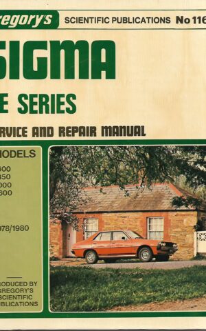 Sigma GE Series Service and Repair Manual Models 1600, 1850, 2000, 2600, 1978/1980