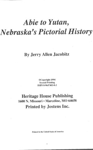 Abie to Yutan, Nebraska's Pictorial History