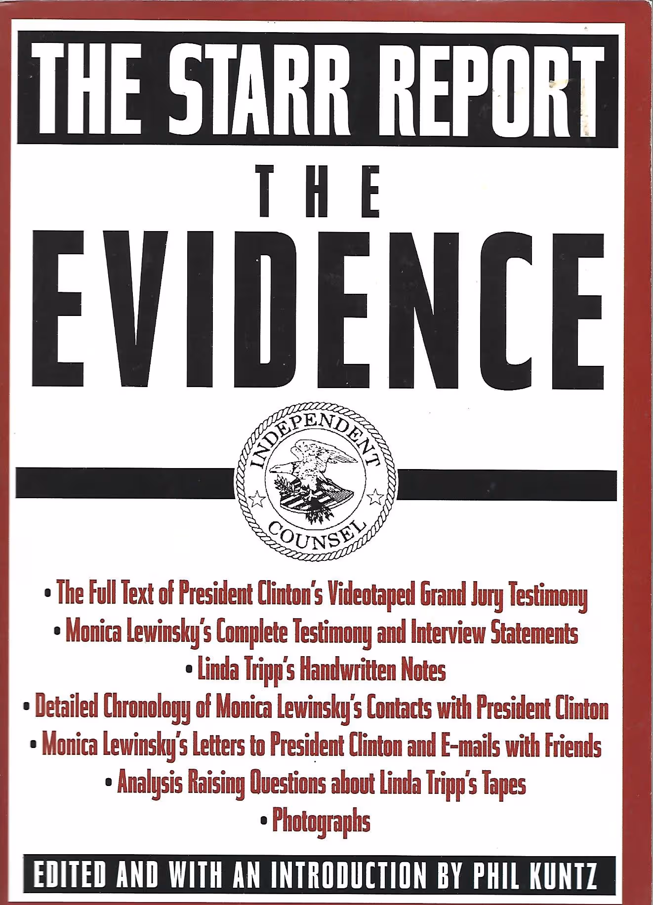 The Starr Report, The Evidence