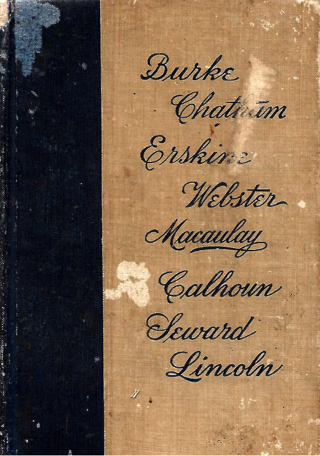 Orations and Arguments by English and American Statesmen