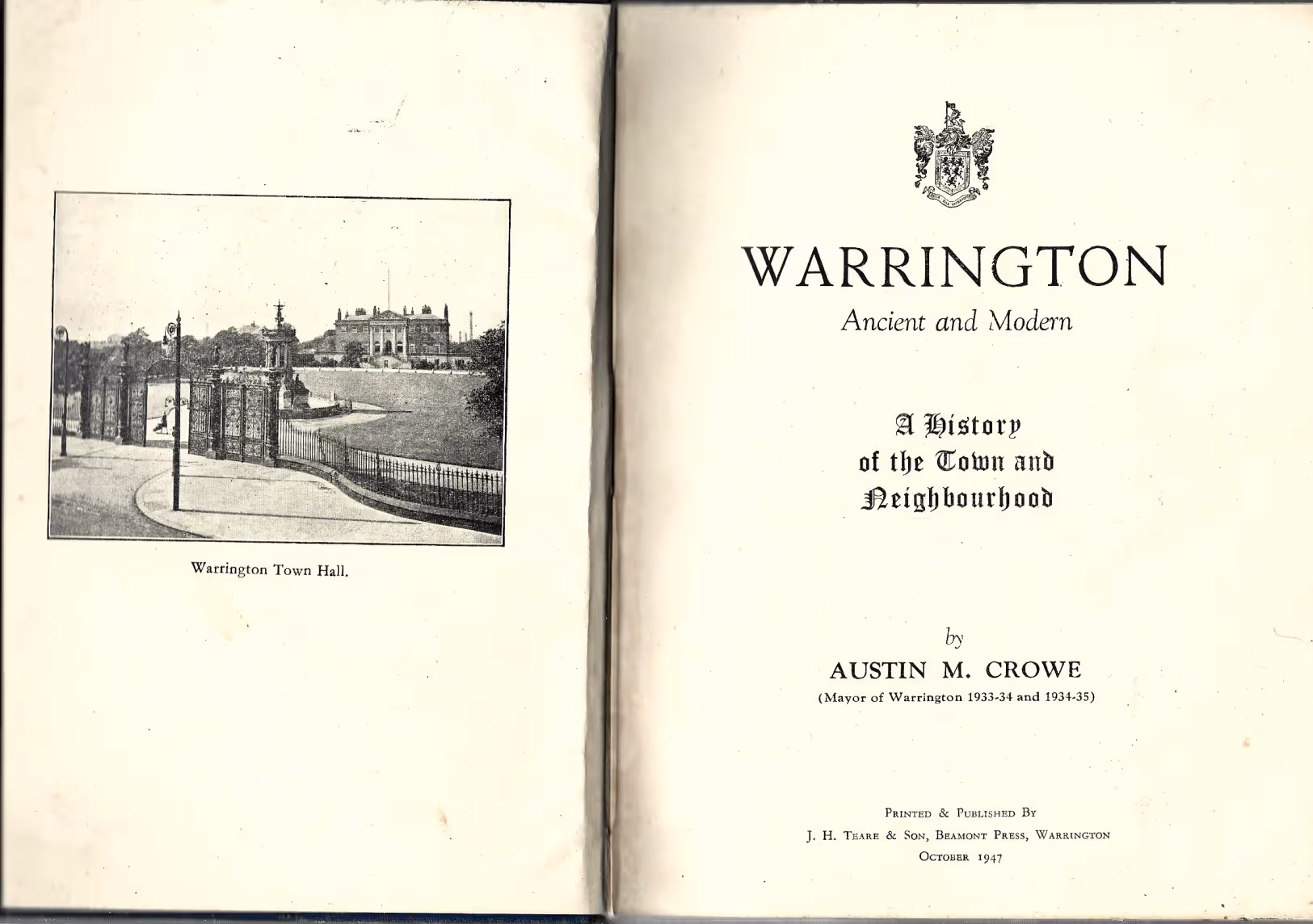Warrington, Ancient and Modern, A History of the Town and Neighbourhood