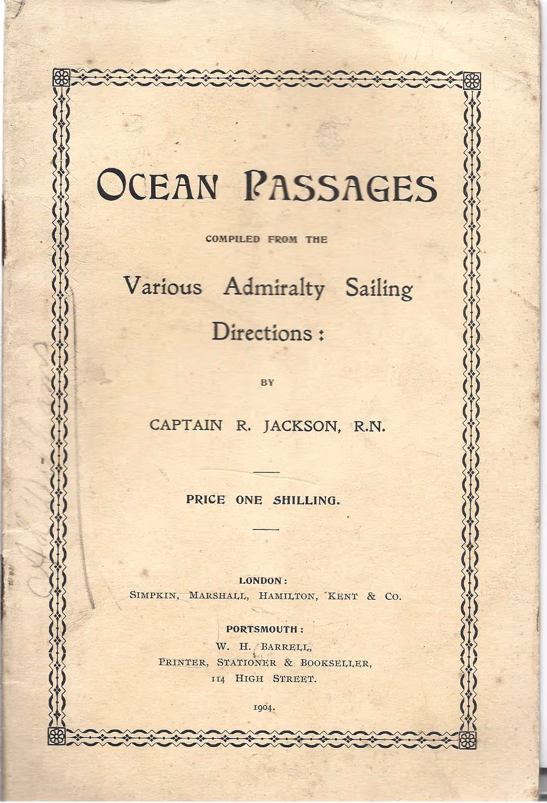 Ocean Passages, Compiled from the Various Admiralty Sailing Directions