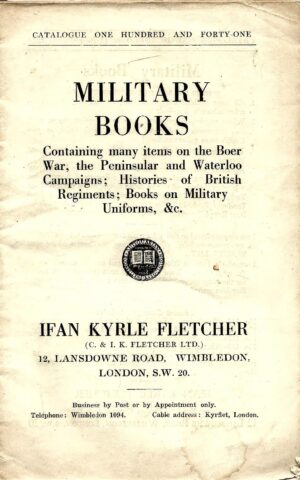 Military Books, Catalogue One Hundred and Forty-One, 1950
